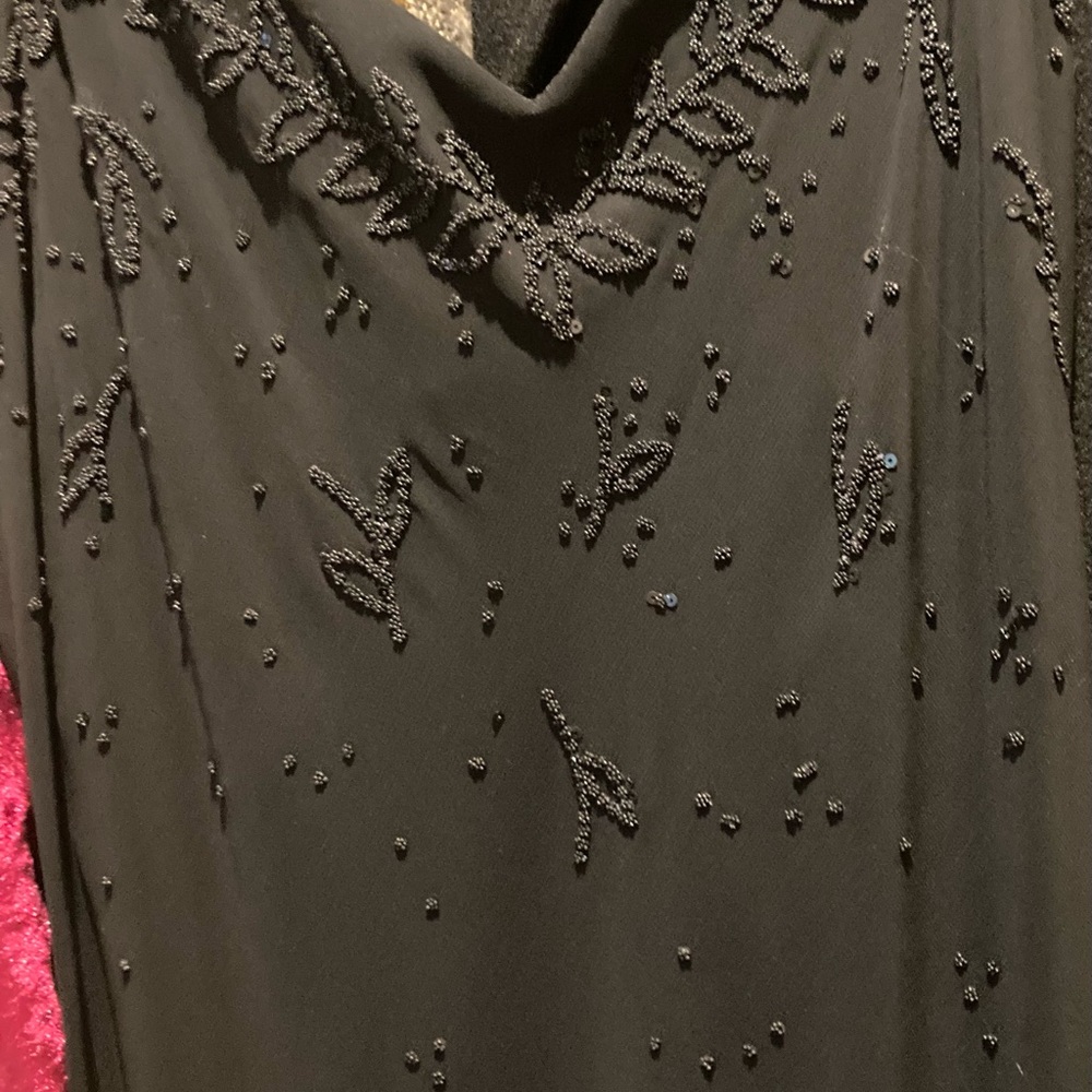 Black beaded gown